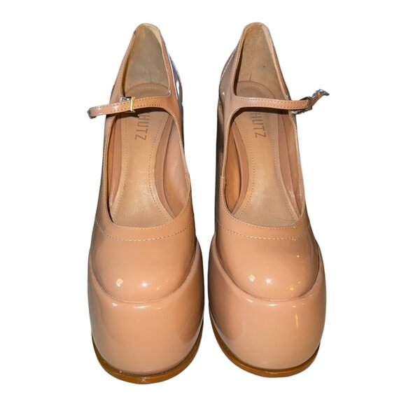 NIB SCHUTZ Zayne Patent Pumps in Nude Size 7.5 - Picture 8 of 11